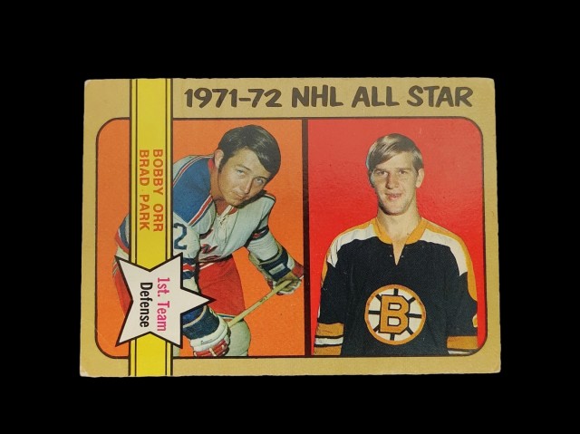 1972-73 O-Pee-Chee Bobby Orr And Brad Park Hockey Cards #227