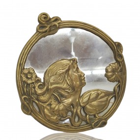 #56064 - 35$ Wall brass miror (reproduction)