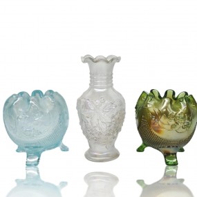 #56208 -  Carnival glass vases, dishes 