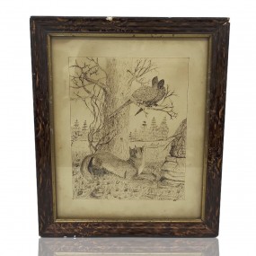 #56193 -  Engraving signed A.E. Dostaler, drawing