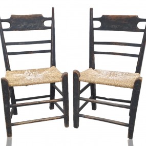 #56301 -  Pair of Bellechasse chair, Luneau 