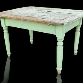 #56311 -  Rustic table with turned legs 