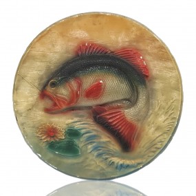 #56437 - 25$ Decorative plaster plate with bass fish