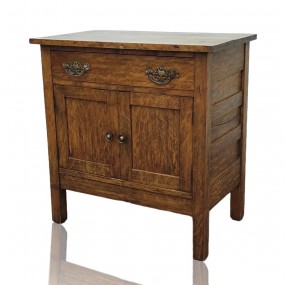 #56741 -  Petit bureau chiffonnier antique en chêne, idéal comme table de chevet