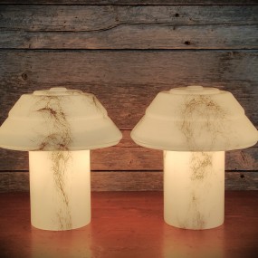 Mid-century modern murano lamps 