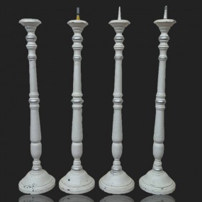 #57127 - 85$ ch. Set of 4 church candlesicks (4 feet tall) -- (2 HAVE BEEN SOLD)