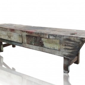 #56455 - 785$ Antique workbench table 