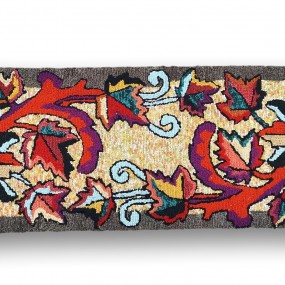 Ancien tapis crocheté, artisanat 