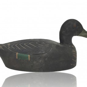 Wooden hunting decoy carved by Arthur Boucher 