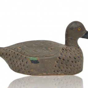 Appelant de chasse sculpté par Arthur ''pit'' Boucher, canard sarcelle décoratif 