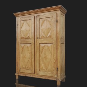 #55690 -  Armoire ornée de pointes à diamant, début 19e siècle, clous forgés 