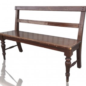 Antique bench wih turned legs 