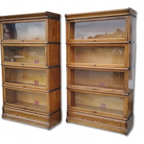 Antique oak bookcases, 4 availables 