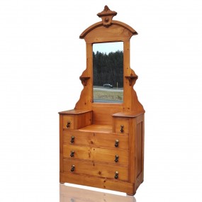 Bureau miroir, commode à tiroirs 