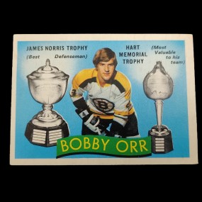 Carte de hockey de Bobby Orr, trophy winner 1971-72, o-pee-chee #245