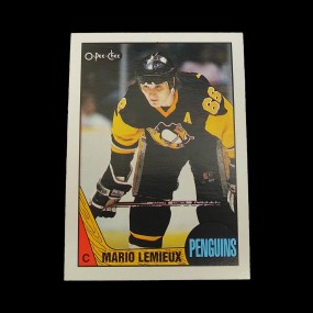 Carte de hockey de Mario Lemieux 1987-88, o-pee-chee #15