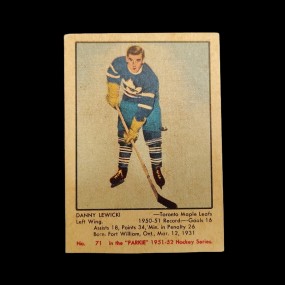 1951-52 Parkhurst #71 Danny Lewicki RC Rookie