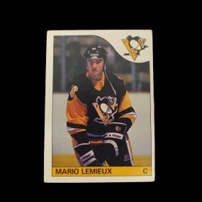 Carte de hockey recrue de Mario Lemieux, 1985-86, O-Pee-Chee #9, L.N.H.