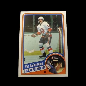 Carte de hockey recrue de Pat Lafontaine 1984-85, o-pee-chee #129