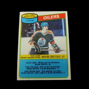 Carte de hockey de Wayne Gretzky 1980-81, o-pee-chee #182