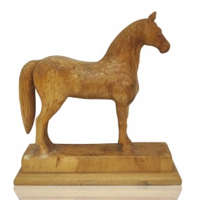 Wooden carving horse, folk art sculpture 