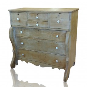 Antique pine bonnet chest of drawers