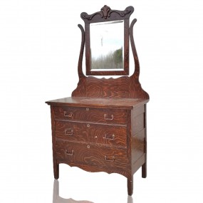 Commode antique avec miroir, bureau