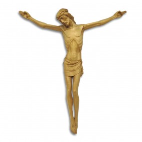 Corpus de crucifix sculpté en bois, art populaire 