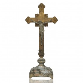 #55646 - 35$ Vintage brass crucifix 