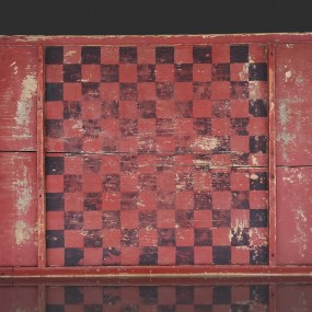 Antique country gameboard, checkerboard 