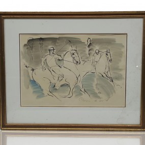 Watercolor signed Bruce Roberts