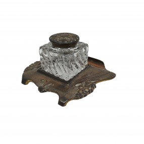 Brass inkwell