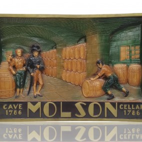 Molson beer advertising wall sign (composite repro)