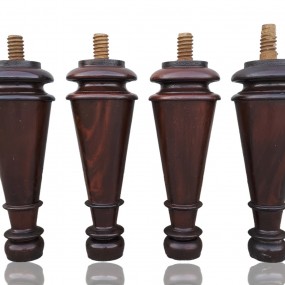 Set of 4 antique turned table legs 