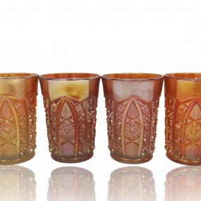 Ensemble de 4 verres, vaisselle carnaval 