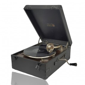 Gramophone portatif fonctionnel National Band, tourne-disque, phonographe 