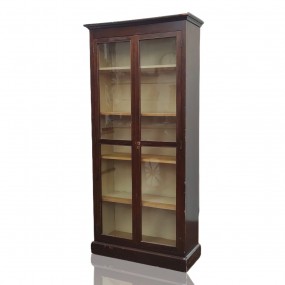 #55395 -  Antique glass doors armoire 