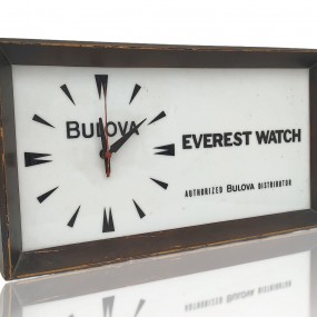 #55868 - 125$ Horloge lumineuse publicitaire Bulova, enseigne, annonce