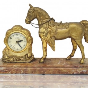 United decorative clock with horse ornement 