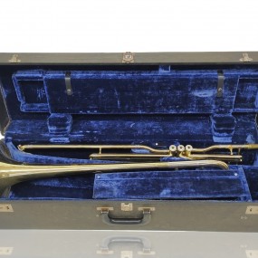 Instrument de musique en laiton, trombone, Artist Elkhart-ind U.S.A.