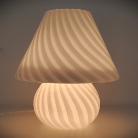 Vintage mushroom Century glass lamp