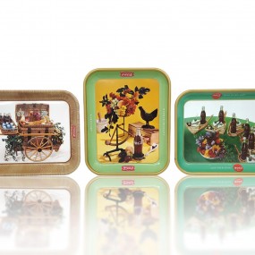 Coca-cola advertising trays