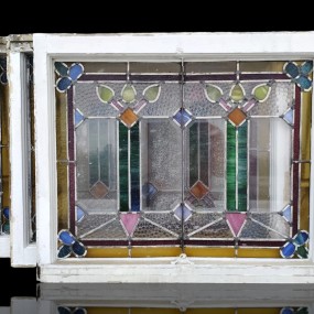 Lot of stained glass windows 