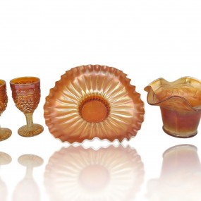 Carnival glass dishes 