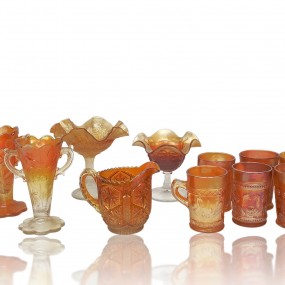 Lot de vaisselle, verre carnaval (ensemble de verres VENDU)