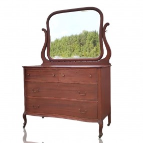 #55352 - <font class='barre'>285$</font> 195$ Magnifique commode à tiroirs, bureau miroir  