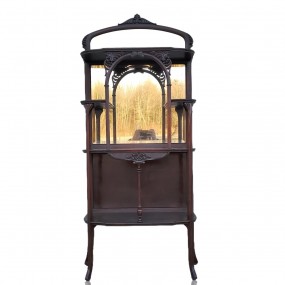 Meuble curio avec miroir, étagère, meuble d'entrée 