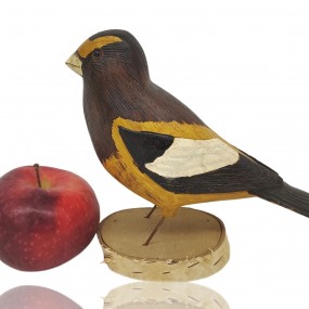 Wooden bird folk art sculptures