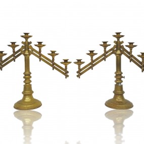 Pair of vintage ajustable candlesticks