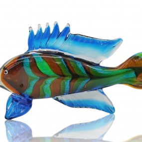 Poisson décoratif en verre soufflé